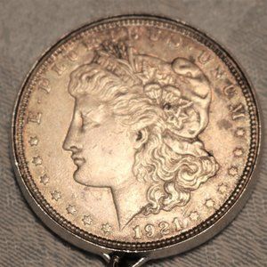 1921 Morgan Silver Dollar Pendant Necklace